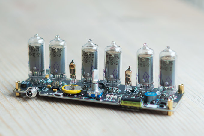 Nixie clock without enclosure.