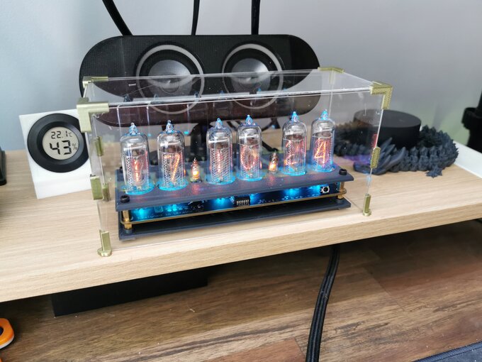 Nixie clock.