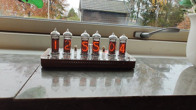 Nixie clock.