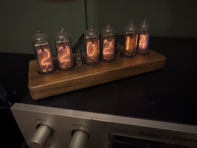 Nixie clock.