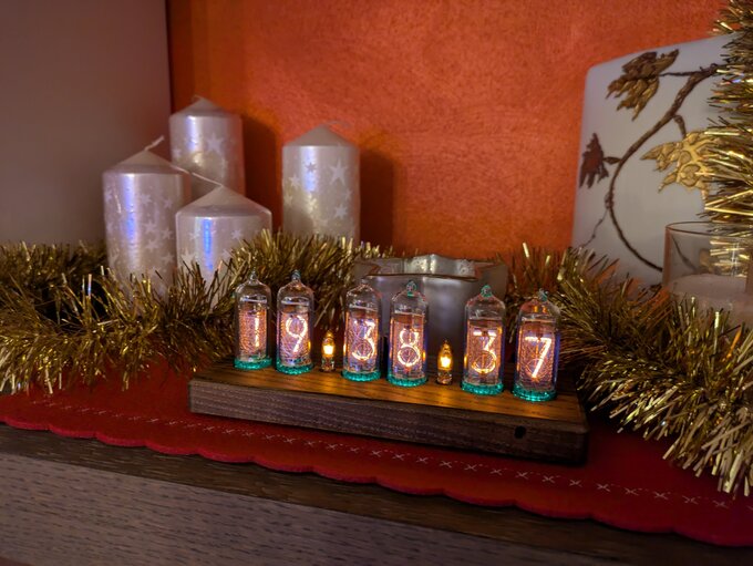 Nixie clock.