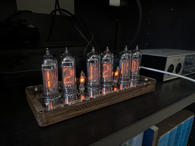 Nixie clock.