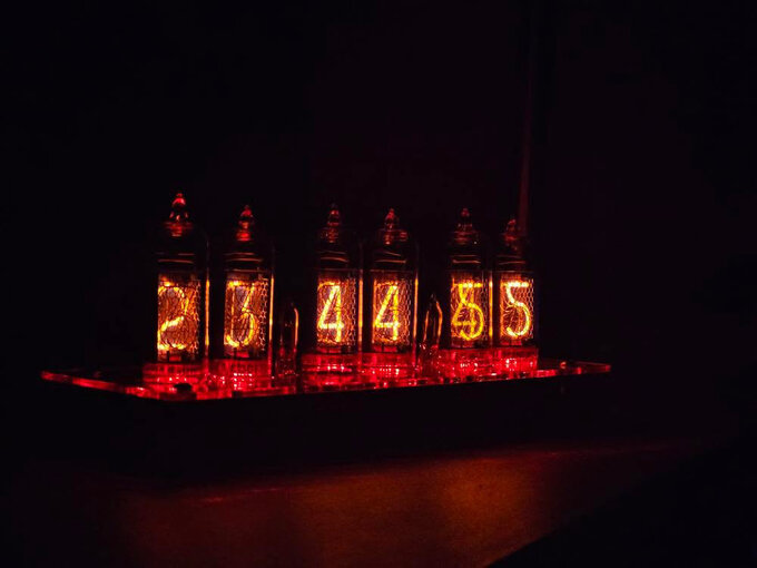 Nixie clock.