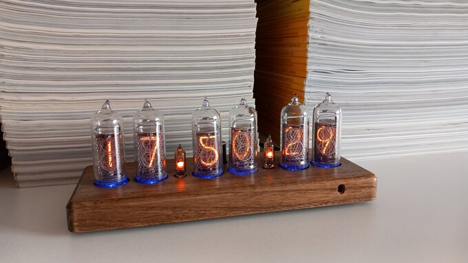 Nixie clock.
