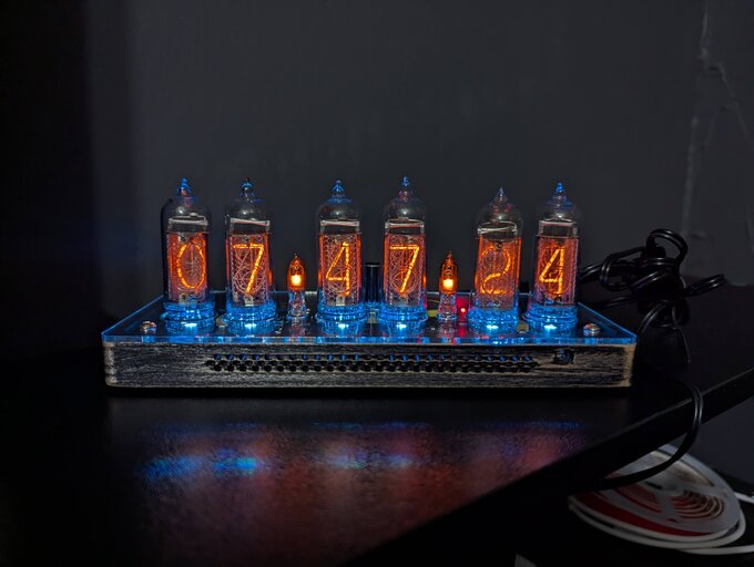 Nixie clock.