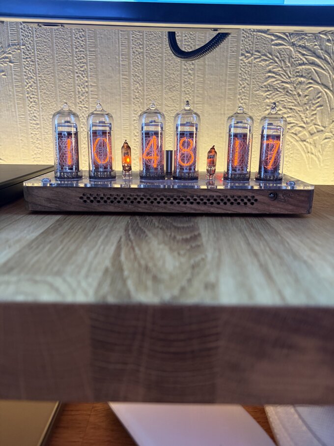 Nixie clock.