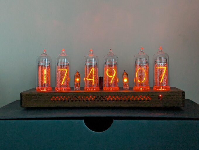 Nixie clock.