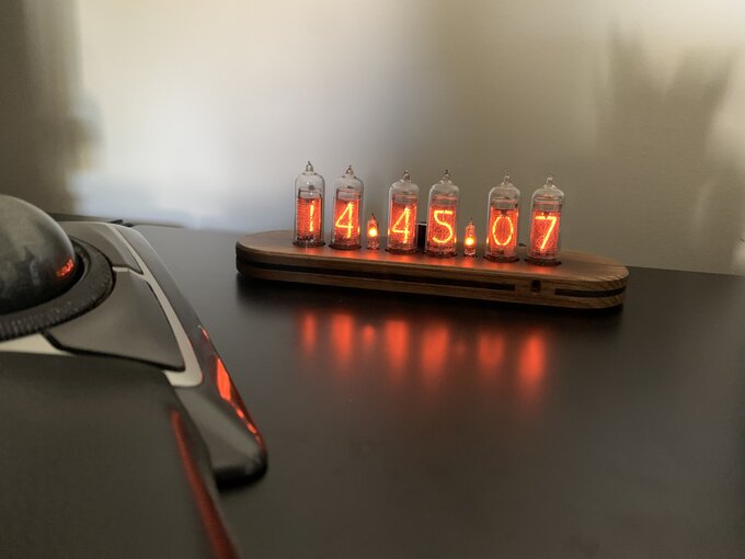 Nixie clock.