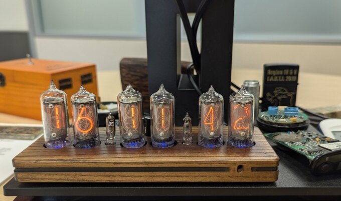 Nixie clock.