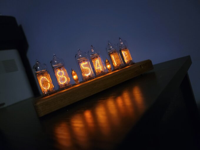 Nixie clock.