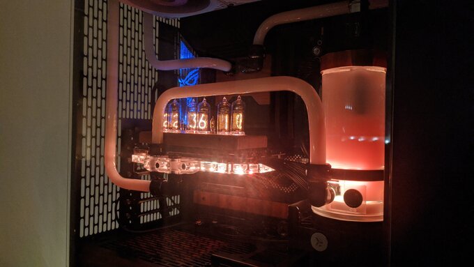 Nixie clock.