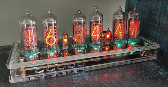 Nixie clock.